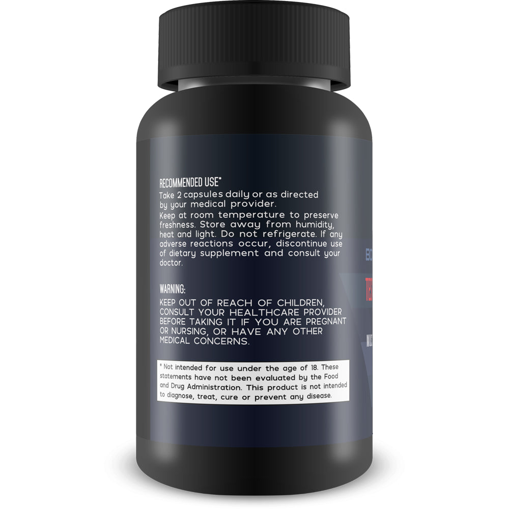 Boost Testosterone - Muscle - Strength - Energy - Natural Herbal Formula - Natural Testosterone Booster - Testosterone Booster for Men - Male Testosterone Booster - Natural Formula