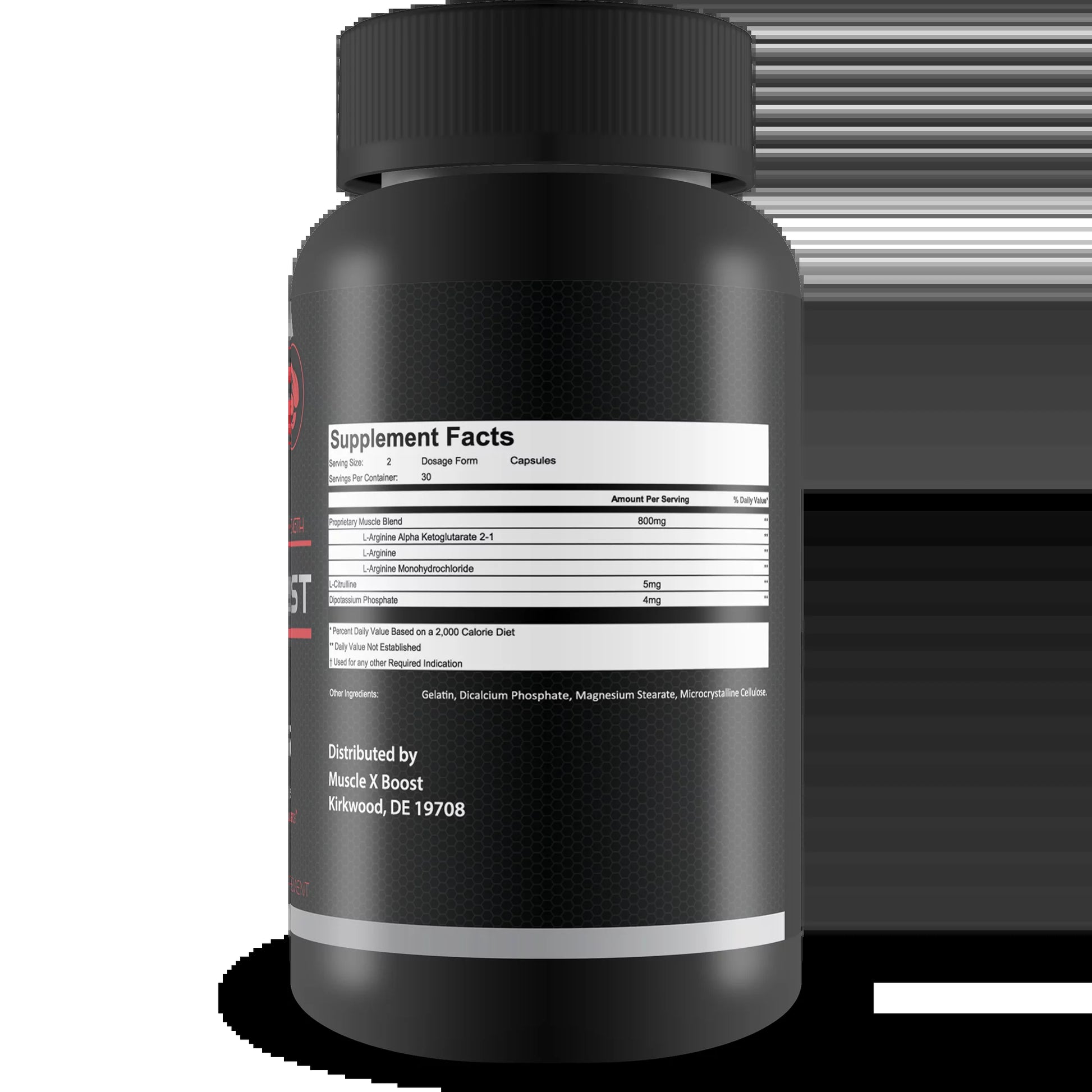 Muscle X Boost - Premium L-Arginine Formula - Extra Strength Muscle Growth Support - Nitric Oxide Booster-Build Lean Muscle - Stimulates Protein Synthesis - Boost Endurance