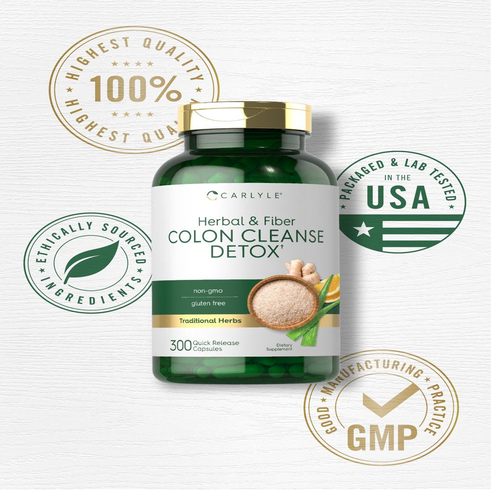 Herbal Colon Cleanse Detox | 300 Capsules | by