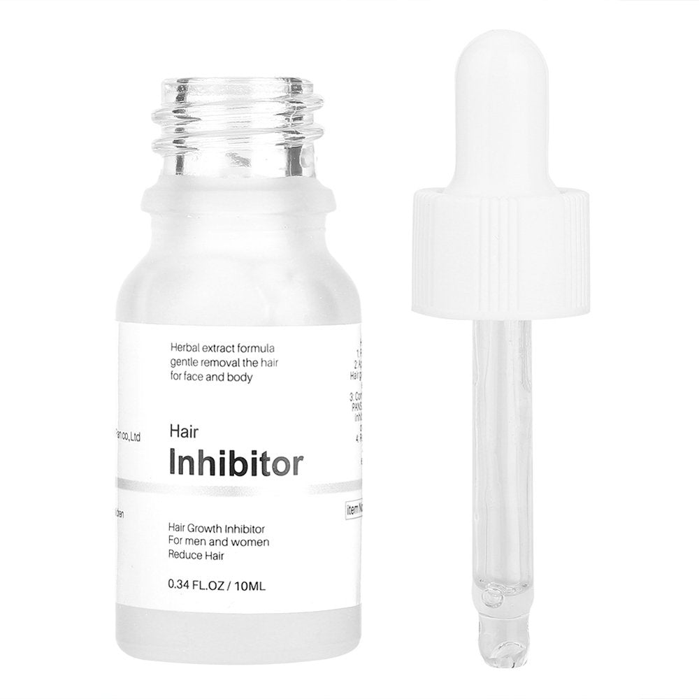 Hair Growth Inhibitor Serum, Permanent Hair Removal, 10Ml No Irritation Safe Mild Easy to Use Face for Arms Legs Back