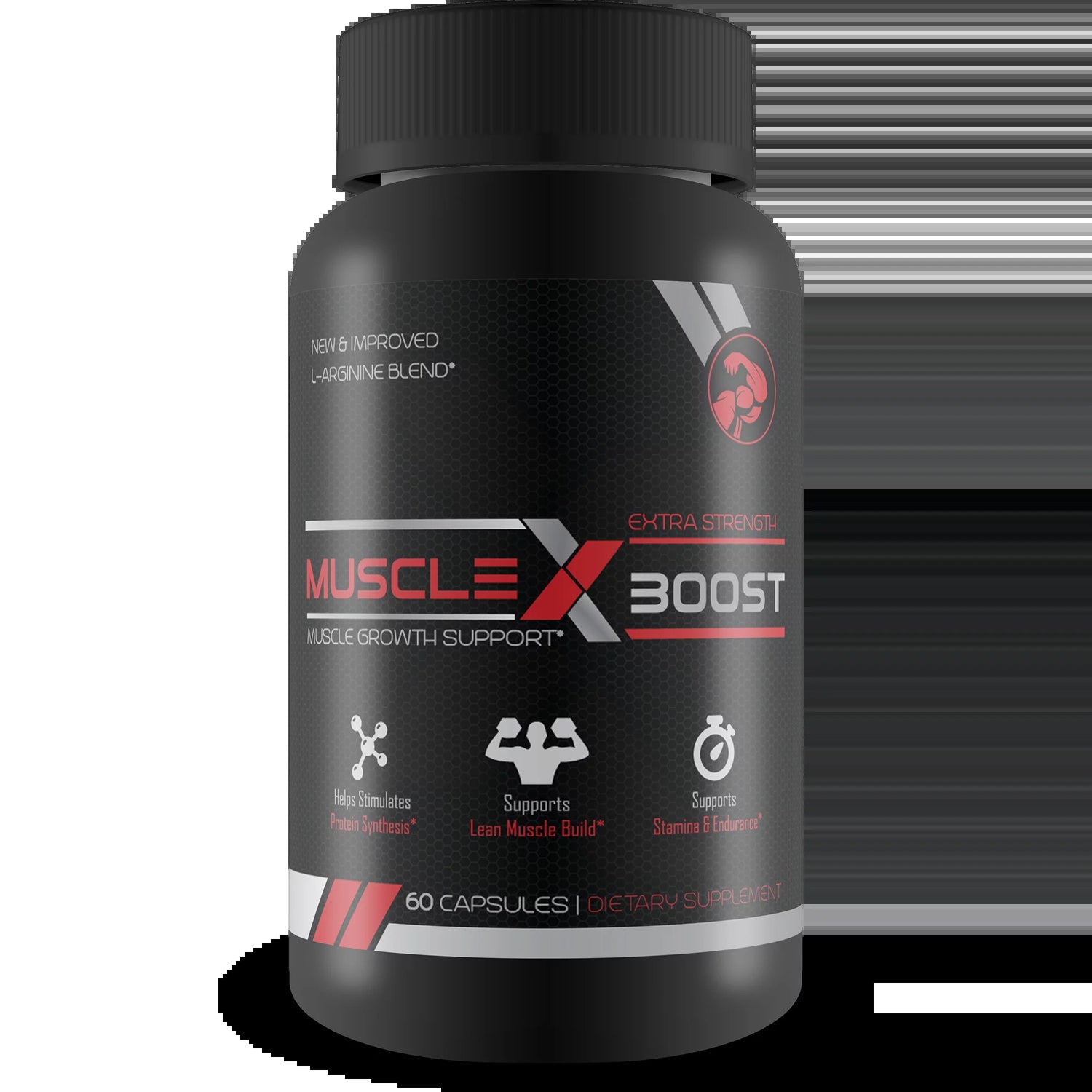 Muscle X Boost - Premium L-Arginine Formula - Extra Strength Muscle Growth Support - Nitric Oxide Booster-Build Lean Muscle - Stimulates Protein Synthesis - Boost Endurance