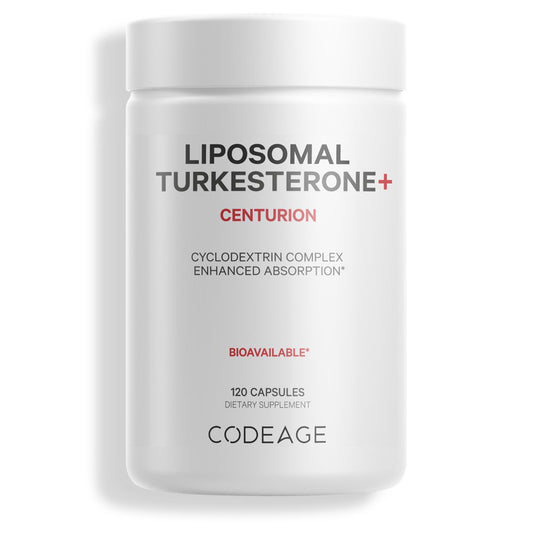 Liposomal Turkesterone Supplement, Ajuga Turkestanica & Hydroxypropyl-Β-Cyclodextrin, 120 Ct