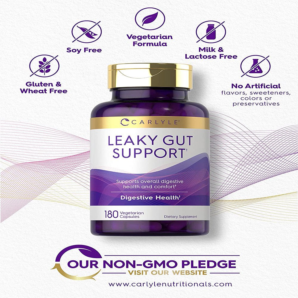 Leaky Gut Support | 180 Vegetarian Capsules | by