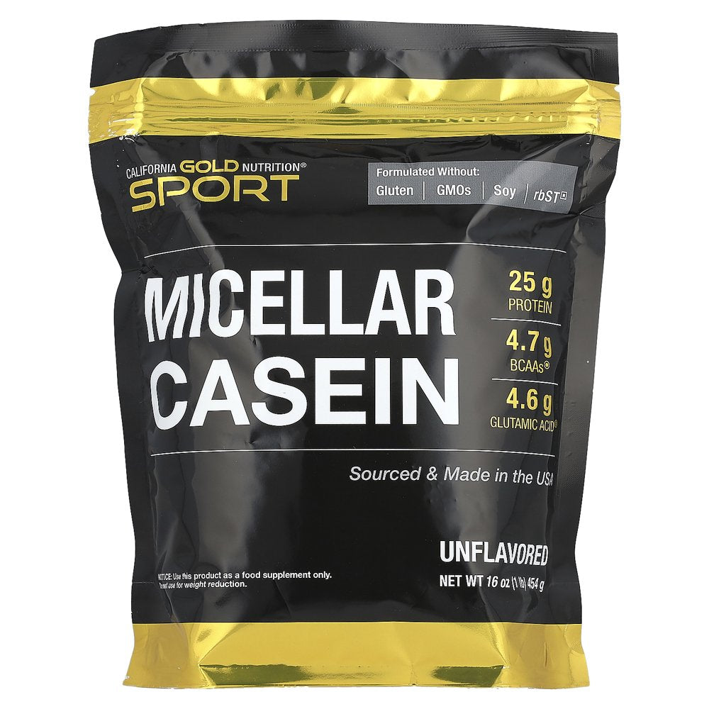 SPORT - Micellar Casein, Unflavored, Slow Absorption, 16 Oz (454 G)