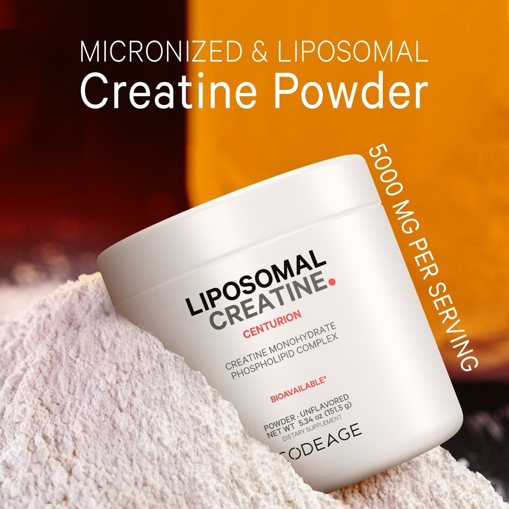 Liposomal Creatine Monohydrate Powder Supplement, Unflavored, 1-Month Supply, 30 Servings