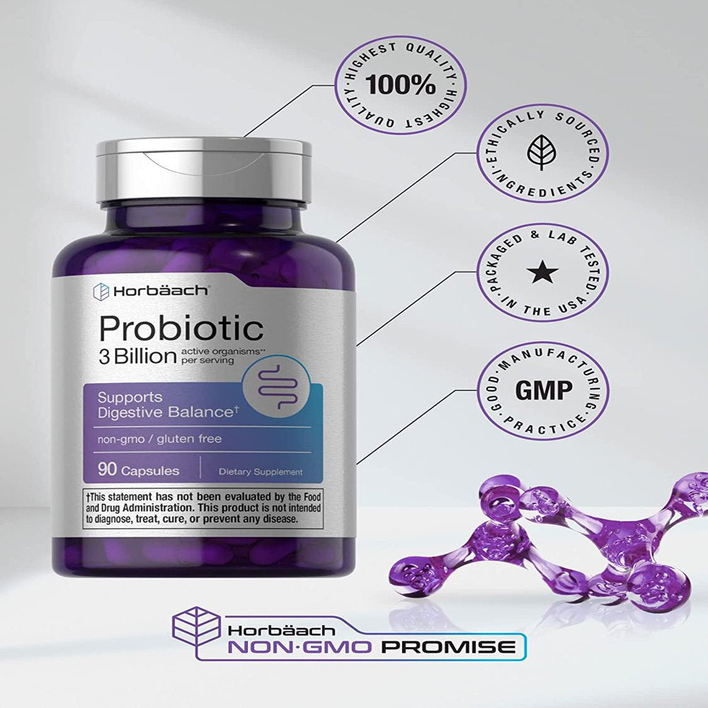 Probiotic for Women & Men'S Digestive Health | 3 Billion CFU | 90 Capsules | by