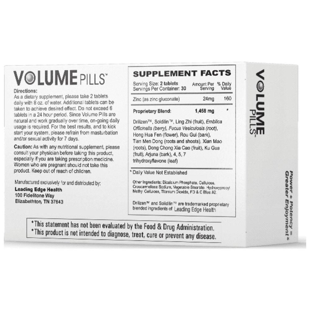 Volume Pills New and Improved 60 Tablets 1 Month Supply