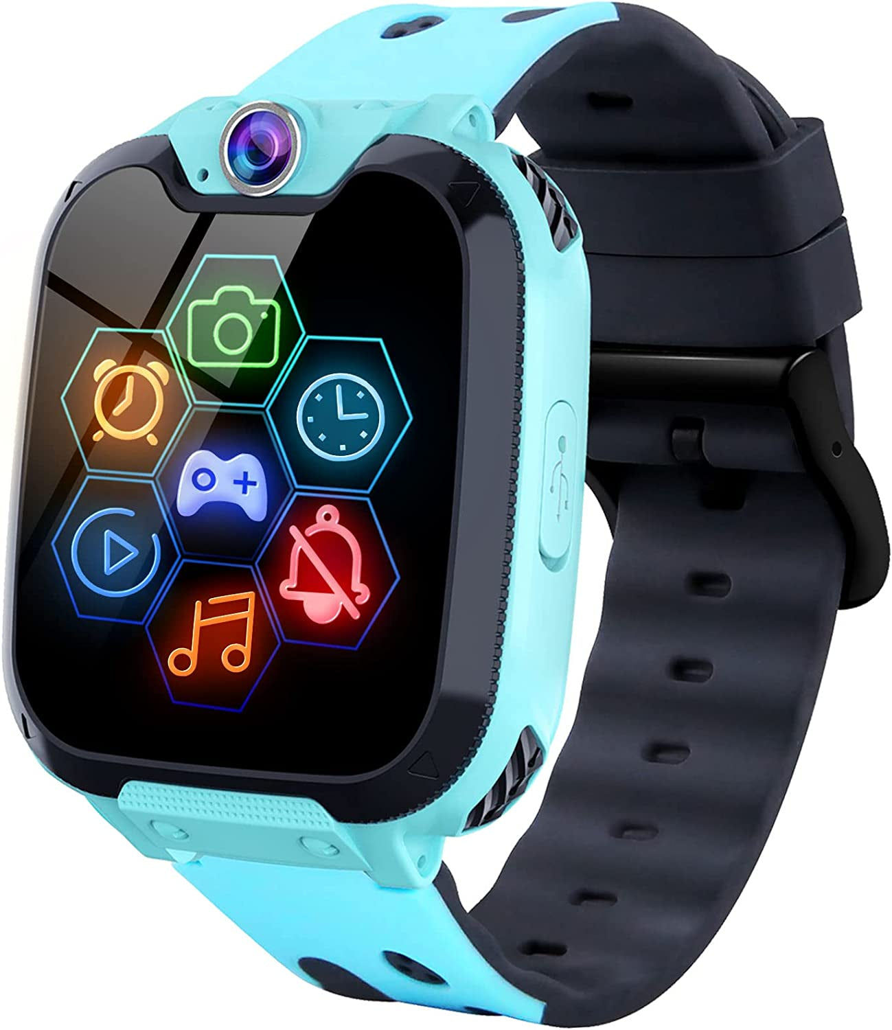 Kids Smart Watch for Boys Girls - Smart Watch for Kids Ages 4-12 Years with Camera 26 Puzzle Games Alarm Music Video Calculator Torch Children Birthday Gifts Toys Toddler Wrist Watch (Blue)