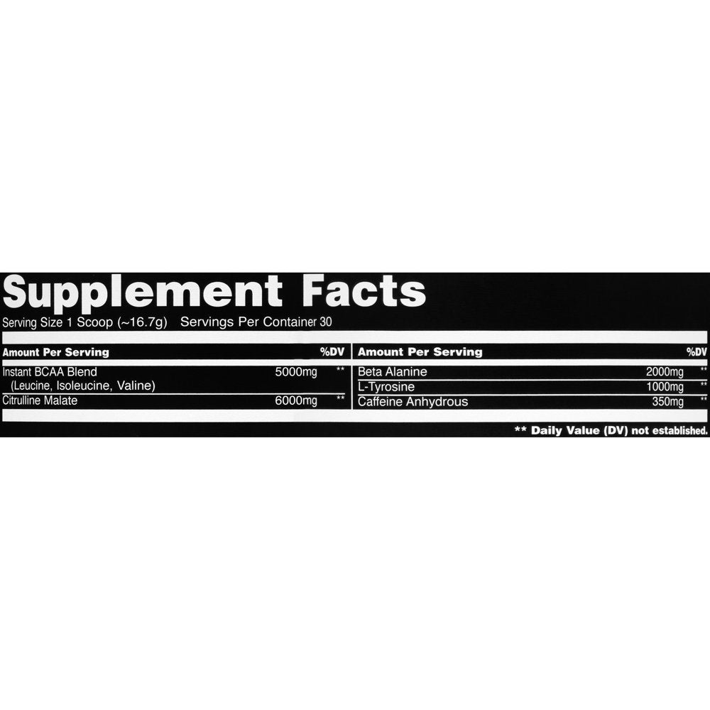 Animal Fury, Pre Workout Powder Supplement for Energy and Focus, Blue Raspberry, 30 Servings