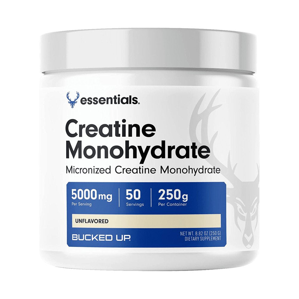 Essentials Creatine Monohydrate, Enhances Muscle Performance, Unflavored, 50 Servings