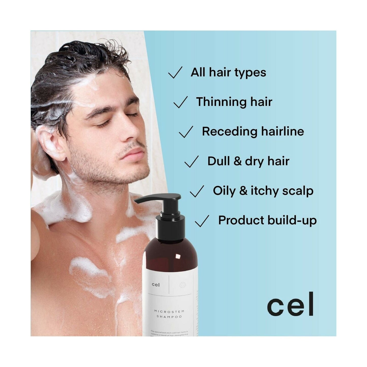 Sulfate Free Stem Cell Hair Growth Thickening Shampoo Conditioner Women Men