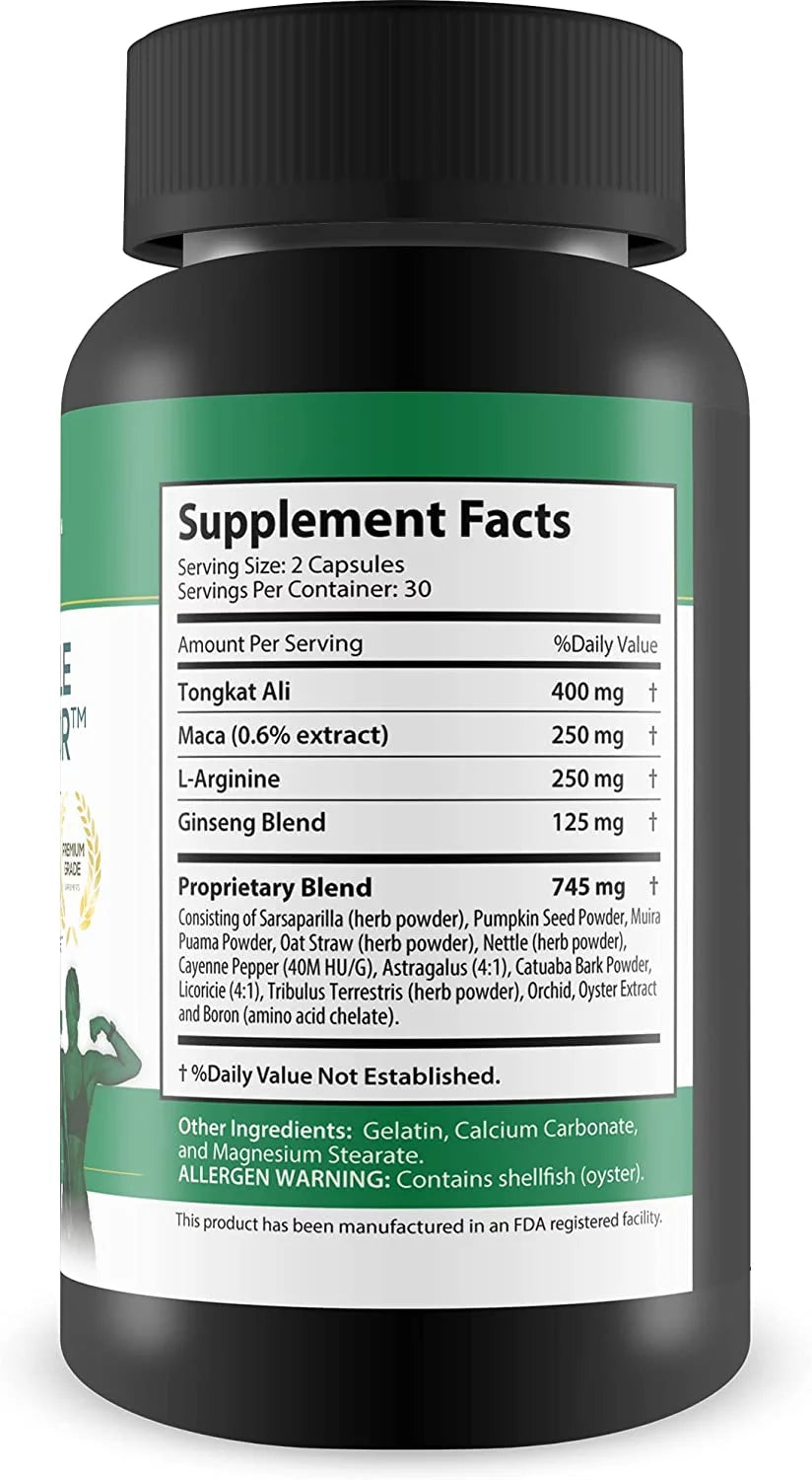 - Muscle Growth & Testosterone Support - Aid Improved Blood Flow & Better Nutrient Delivery - Support Stamina - Natural Formula - Endurance - Recovery - Circulation - Strength