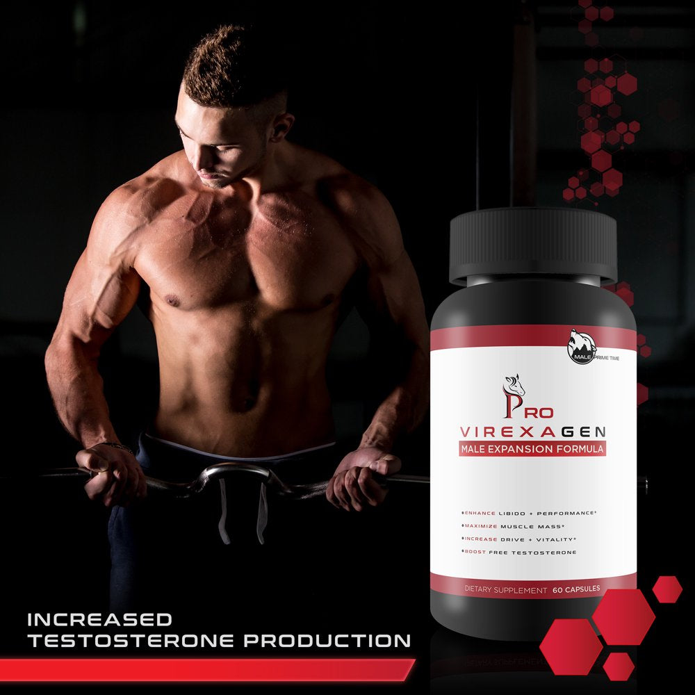 Pro Virexagen - Male Expansion Formula - Nitric Oxide Male Growth Formula - Male Power and Energy - Maximize Muscle Mass - Increase Drive and Vitality - Help Support Healthy T Levels - Male Growth