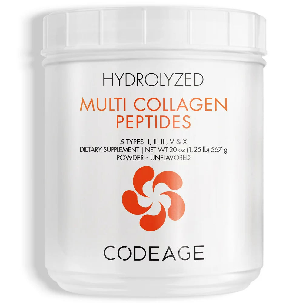 Multi Collagen Protein Powder Peptides, Hydrolyzed, 2-Month Supply, Collagen I, II, III, V, X, 20 Oz