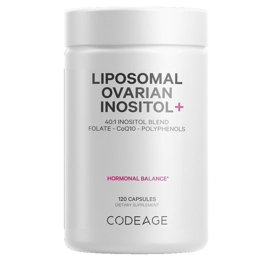 Liposomal Ovarian Inositol + Supplement, Folate & Coq10 Phytosome, Hormonal Balance, 120 Ct