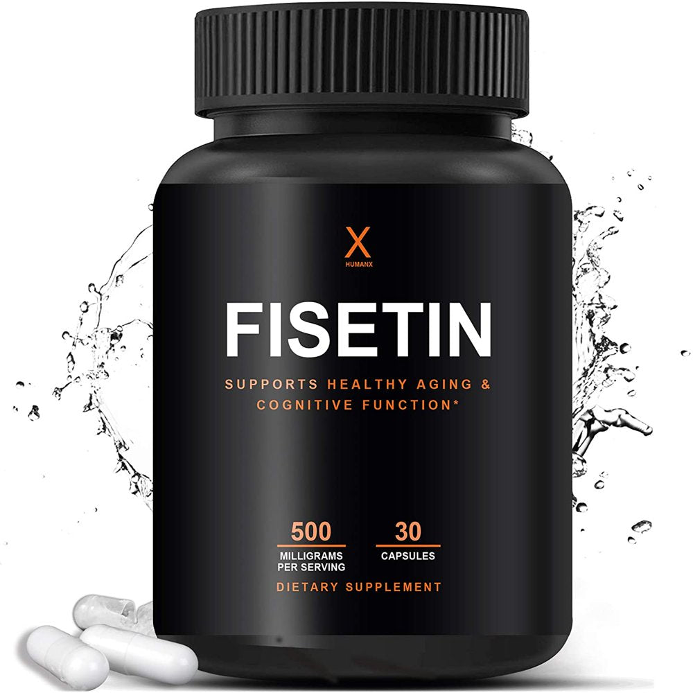 Fisetin 500Mg - Fisetin Supplement (Similar to Apigenin, Luteolin, Quercetin) Senolytic Activator - Sirtuin Activator - Bioflavonoid Polyphenols - Non-Gmo, Vegan, Lactose Free, Soy Free - by