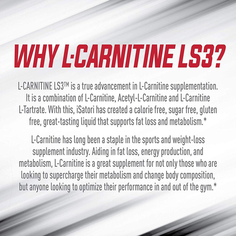 | LS3 - L-Carnitine Liquid Fat Burner & Metabolism Activator, Keto Friendly Weight Loss, Stimulant Free, 1,500 Mg | Mixed Berry, 24 Fl Oz, 48 Servings (2-PACK)