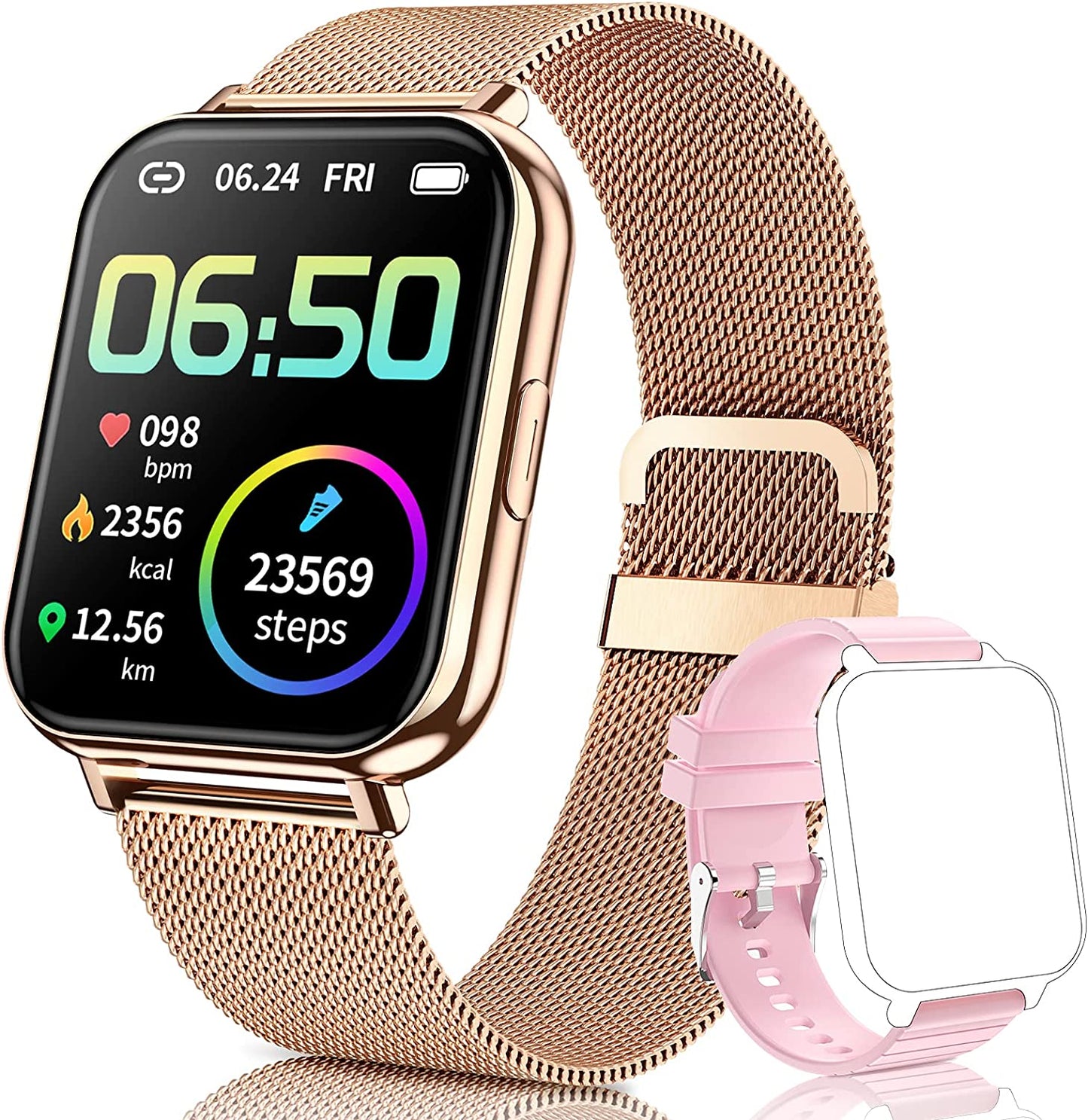 Smart Watch,  Smart Watch for Android Phones and Ios, HD Touch Smartwatch Waterproof Fitness Tracker Watch with Heart Rate, Stopwatch, Smart Watches for Men Women Compatible Iphone Samsung