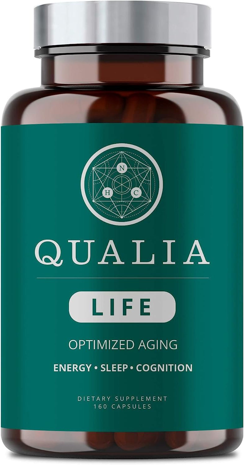 Qualia Life | the Most Advanced Supplement for NAD+, Cellular Energy, Metabolism & Repair for Better Aging with 35+ NAD Boosters Resveratrol, Coq10, PQQ, Niacin & More | 160 Vegetarian Capsules