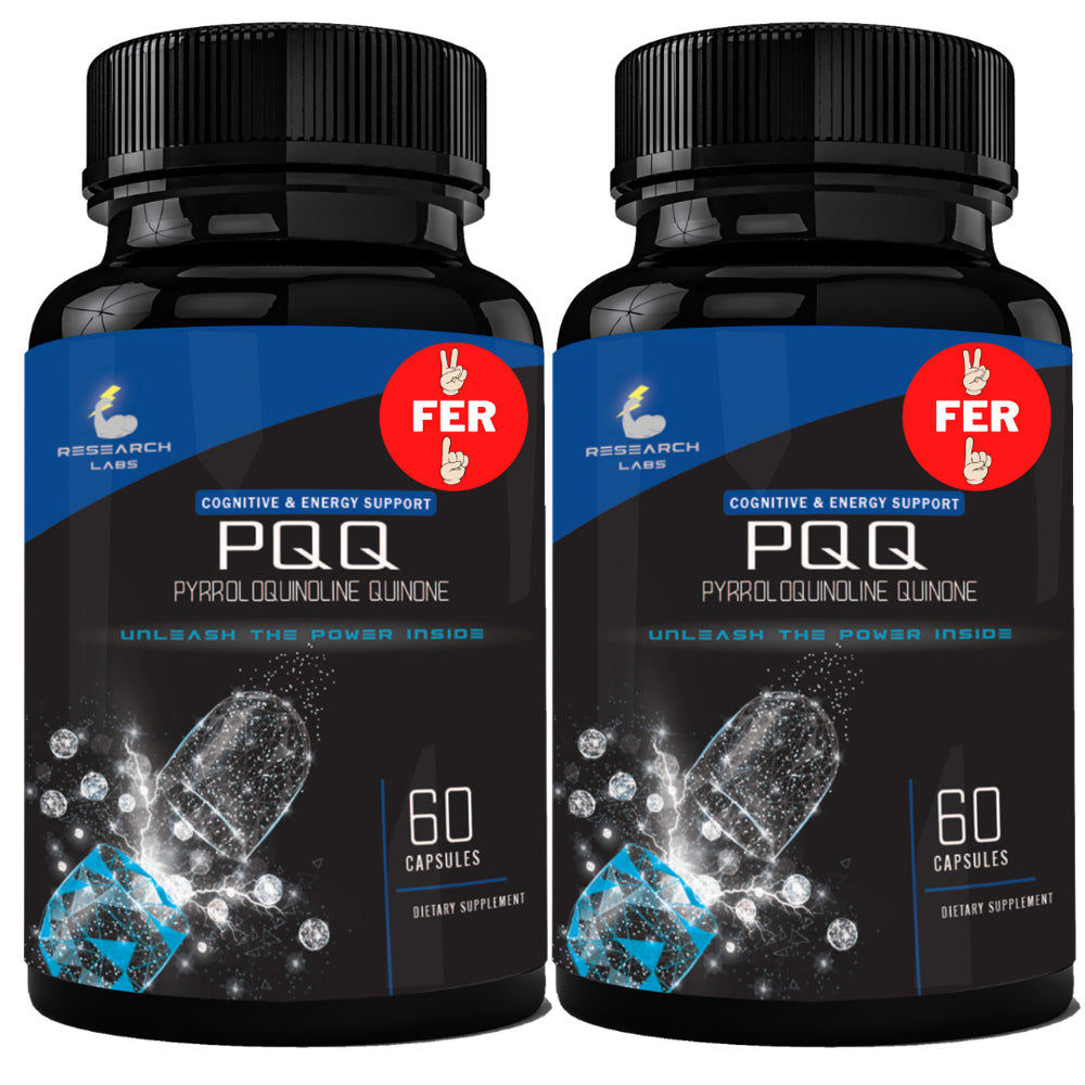 2 for 1 Ultra High Purity 20Mg PQQ Capsules – Purified, Concentrated with High Bioavailability. Pyrroloquinoline Quinone Supplement for ATP Energy, Heart, Cognitive Support