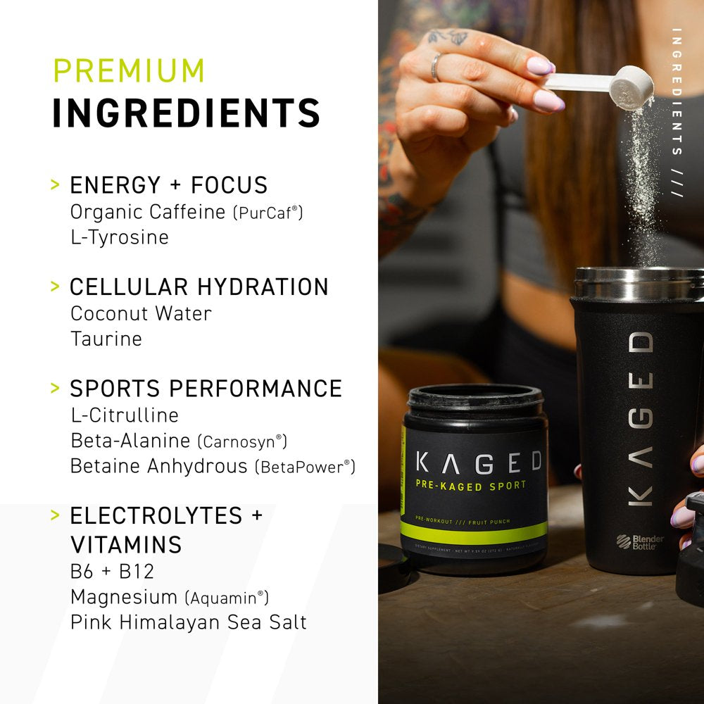 Pre-Kaged Sport Pre-Workout: Energy, Focus, Hydration, Endurance