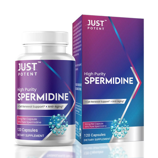 High Purity (99%) Spermidine Supplement | 120 Capsules, 10Mg per Capsule, 4 Months of Supply | Cell Renewal Support and Anti-Aging