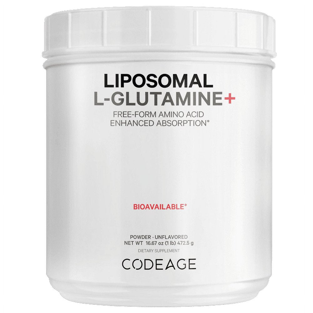 Liposomal L-Glutamine Powder 5000Mg, Free-Form Amino Acid, Performance Muscles Support, 1Lb