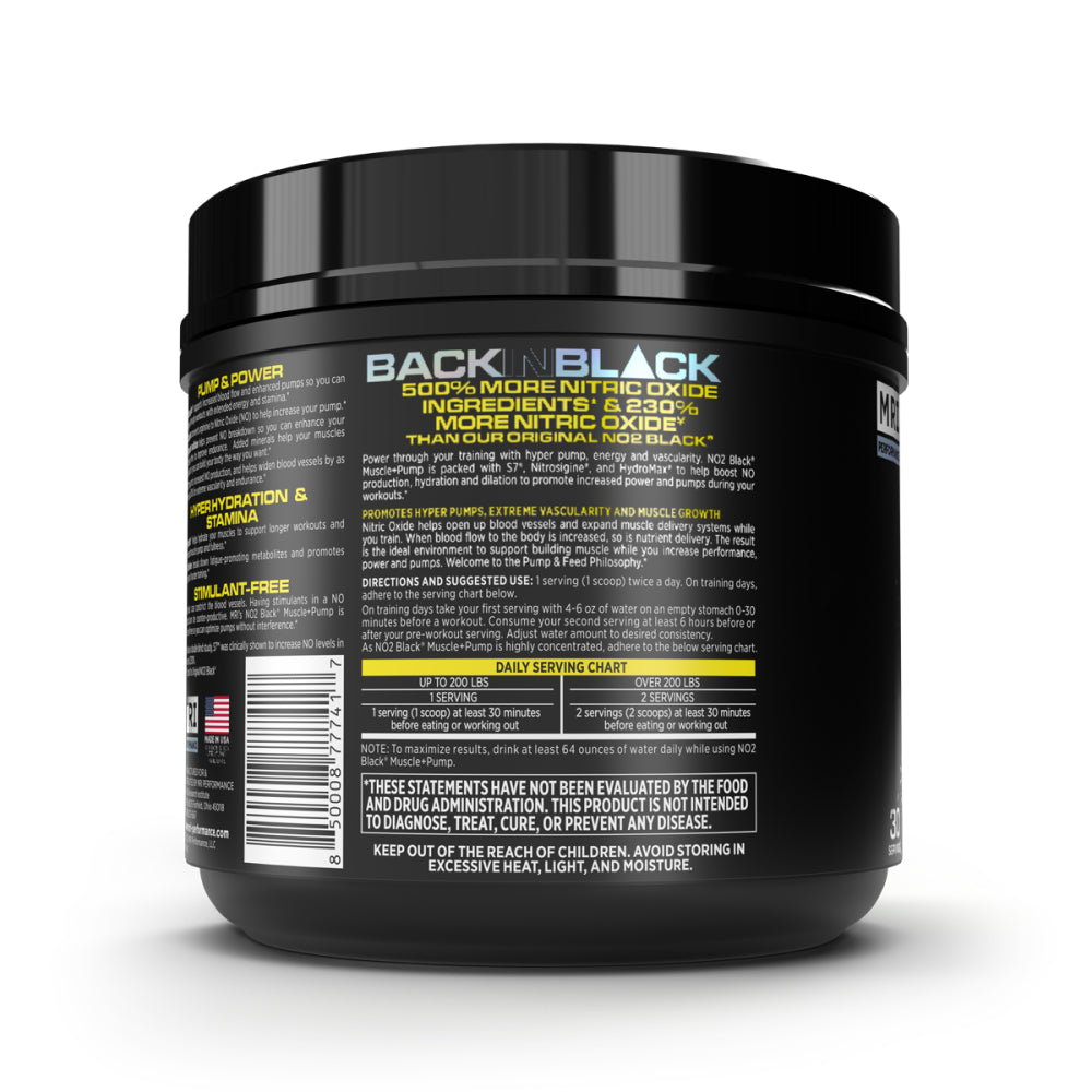 PERFORMANCE NO2 BLACK® MUSCLE + PUMP NITRIC OXIDE (30 SERVINGS)