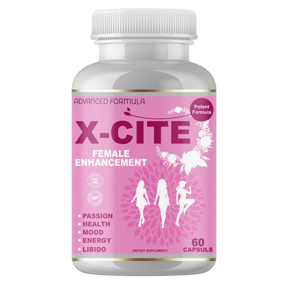 X-Cite Natural Female Health & Vitality Booster Supplement Pills - Powerful Enhancement of Energy, Hormone Balance Complex for Women with Maca Root by