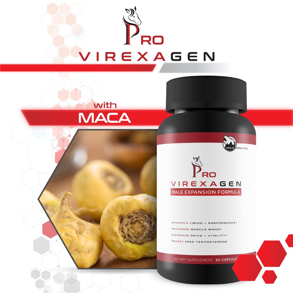 Pro Virexagen - Male Expansion Formula - Nitric Oxide Male Growth Formula - Male Power and Energy - Maximize Muscle Mass - Increase Drive and Vitality - Help Support Healthy T Levels - Male Growth