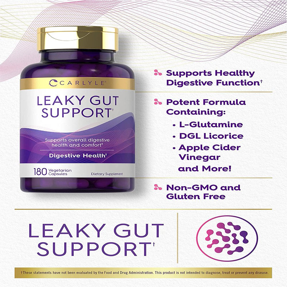 Leaky Gut Support | 180 Vegetarian Capsules | by