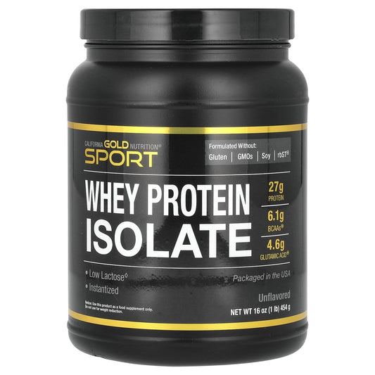 SPORT - Whey Protein Isolate, Unflavored, 1 Lb, 16 Oz (454 G)