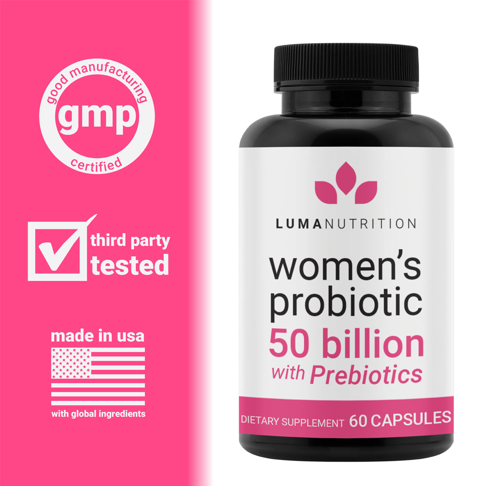 Probiotics for Women with Prebiotics - 50 Billion CFU - Formulated for Digestive, Immune & Feminine Support - 60 Capsules