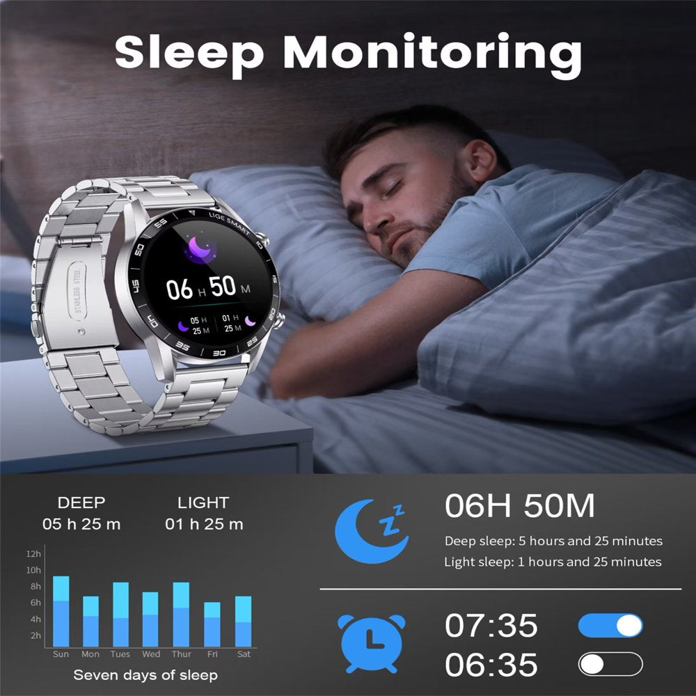 Smart Watch Men for Android Iphone 1.39" Smart Watches with Fitness Tracker IP67 Waterproof