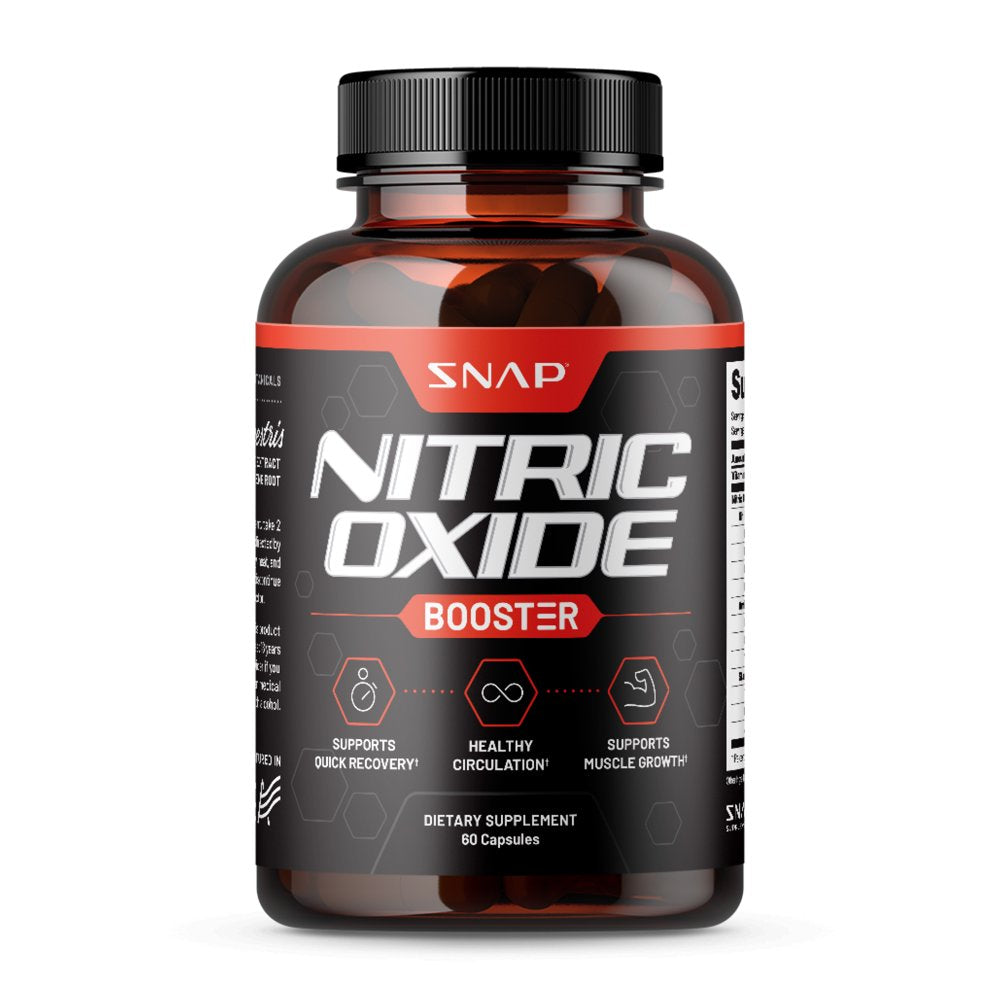 Nitric Oxide + Testosterone Booster + L-Arginine - Pre Workout, Muscle Builder (30 Servings)