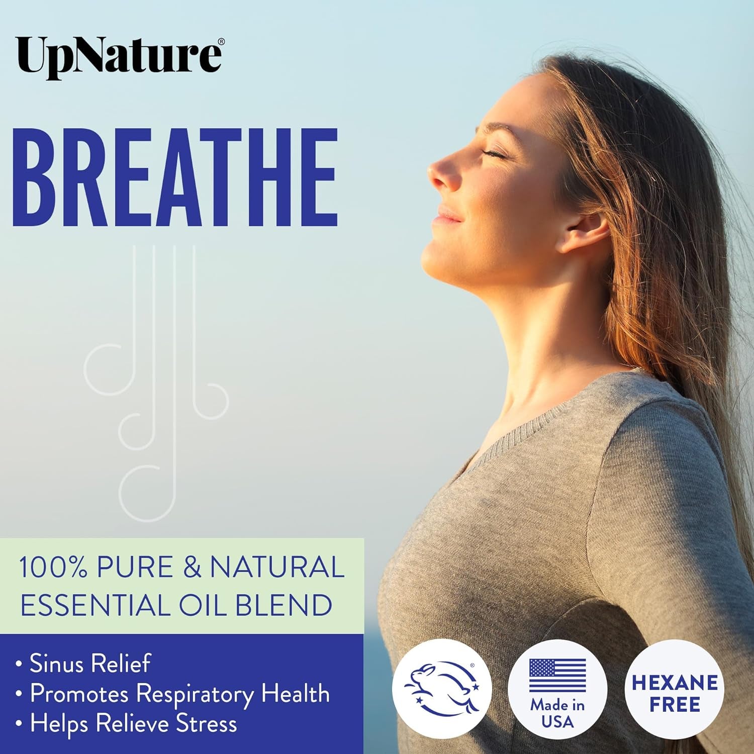 Breathe Essential Oil Blend 2 OZ Breathe Easy for Allergy, Sinus, Cough and Congestion Relief - Therapeutic Grade, Undiluted, Non-Gmo, Aromatherapy with Dropper