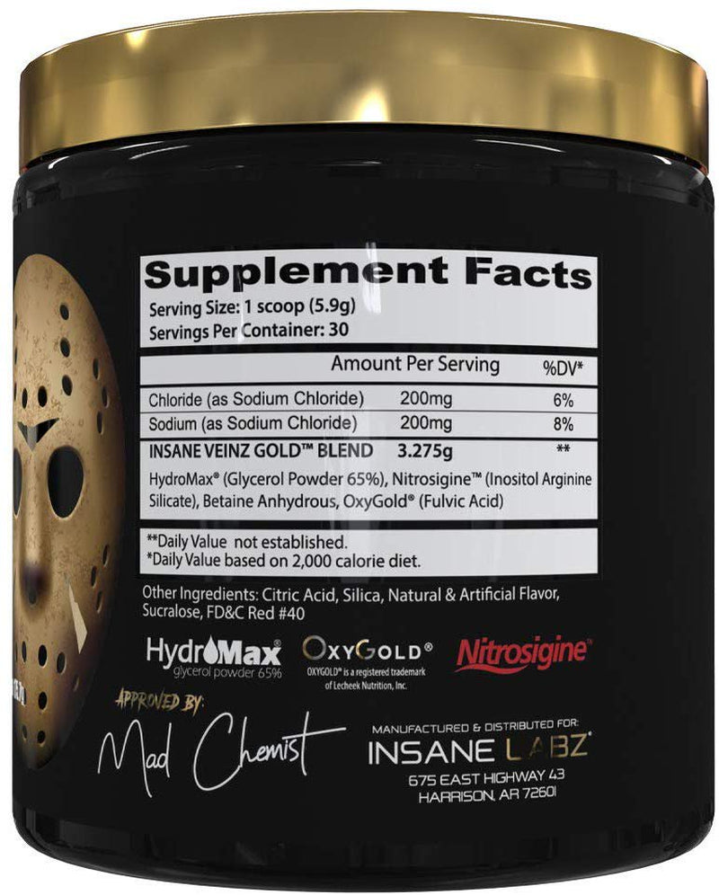 Insane Veinz GOLD, Non Stim Nitric Oxide Boosting Pre Workout, Grape