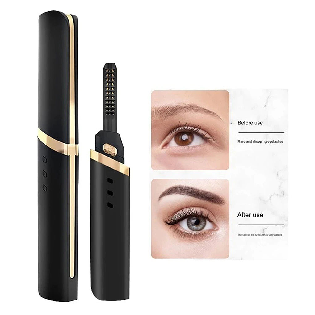 Electric Heated Eyelash Curler USB Rechargeable Eyelashes Curler 3 Mode Quick Heating Natural Eyelash Curler Long Lasting Makeup