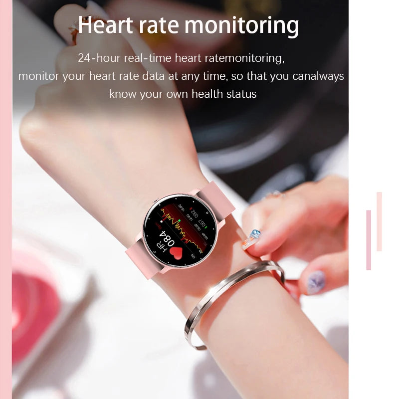 2021 New Women Smart Watch Men Real-Time Activity Tracker Heart Rate Monitor Sports Ladies Smart Watch Men for Android IOS