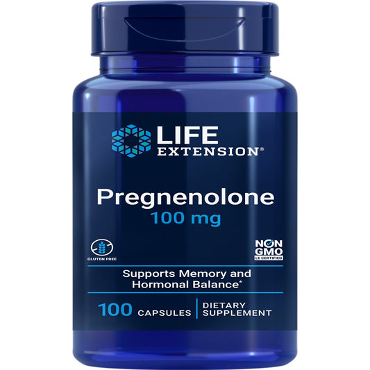 Pregnenolone - Hormone Balance Supplement for Healthy Hormone Levels, 100 Mg - Hormone Balance, Memory, Focus, Cognitive Health - Gluten-Free, Non-Gmo, 100 Capsules