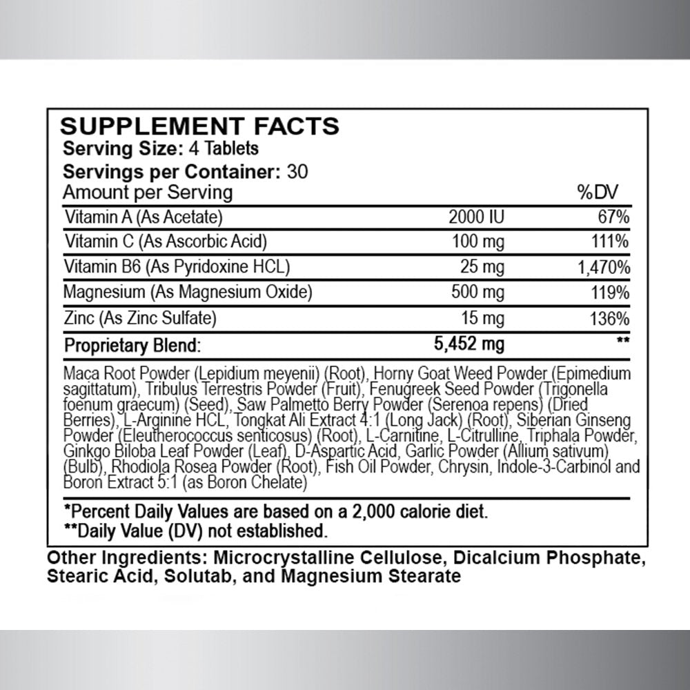 Monster Test 120Ct +Monster Just Tribulus Testosterone Booster