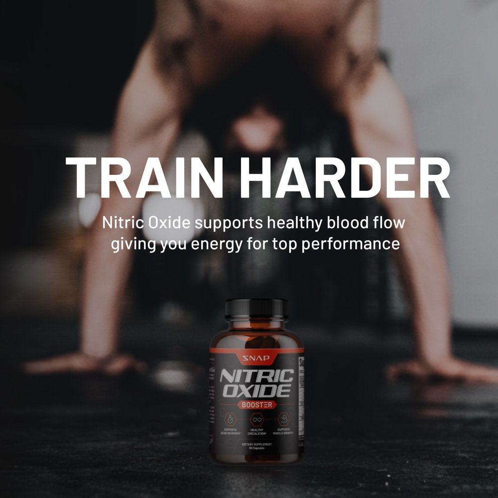 Nitric Oxide + Testosterone Booster + L-Arginine - Pre Workout, Muscle Builder (30 Servings)