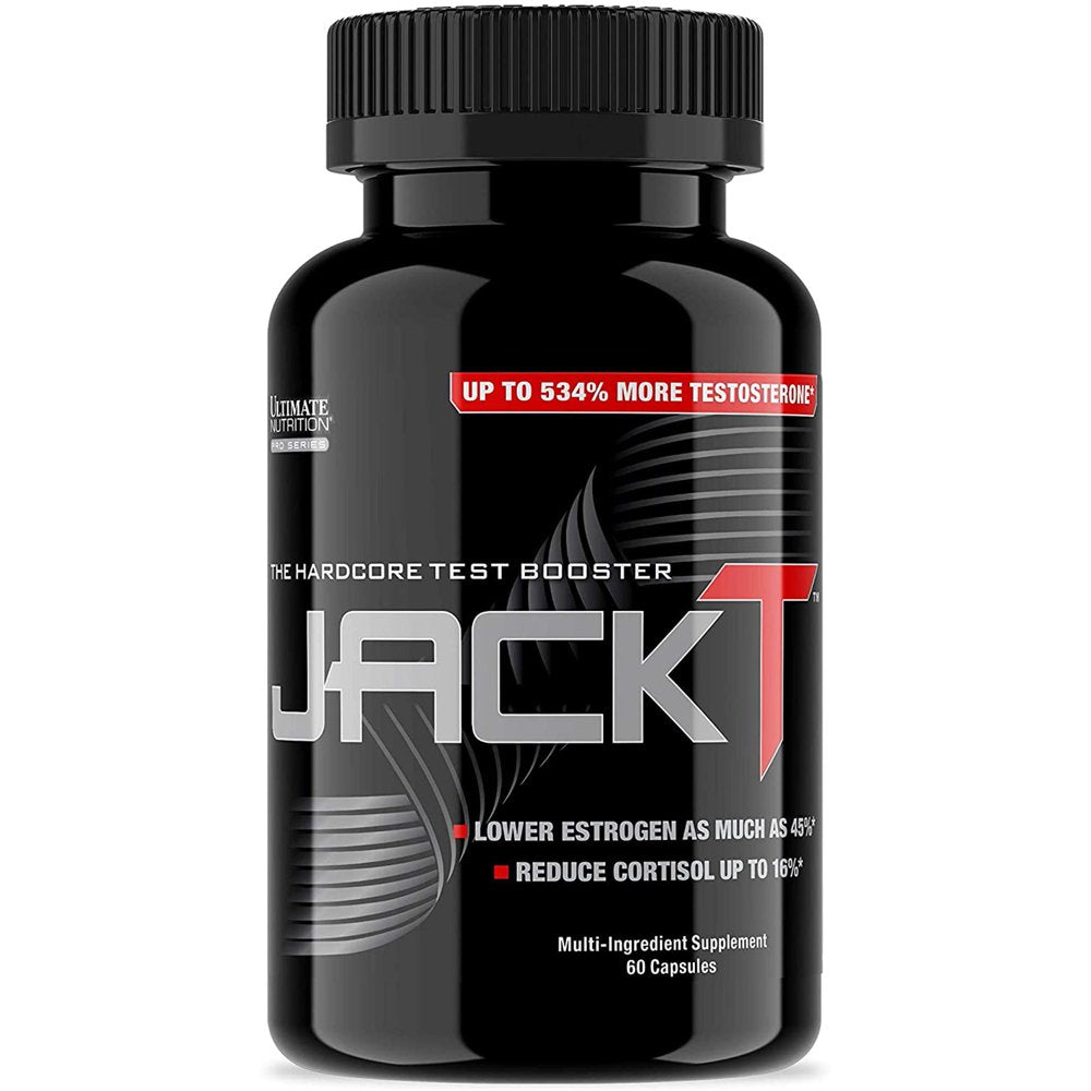 Jack T Hardcore Testosterone Booster Supplement with Longjack, Ashwagandha for Men, 60 Capsules