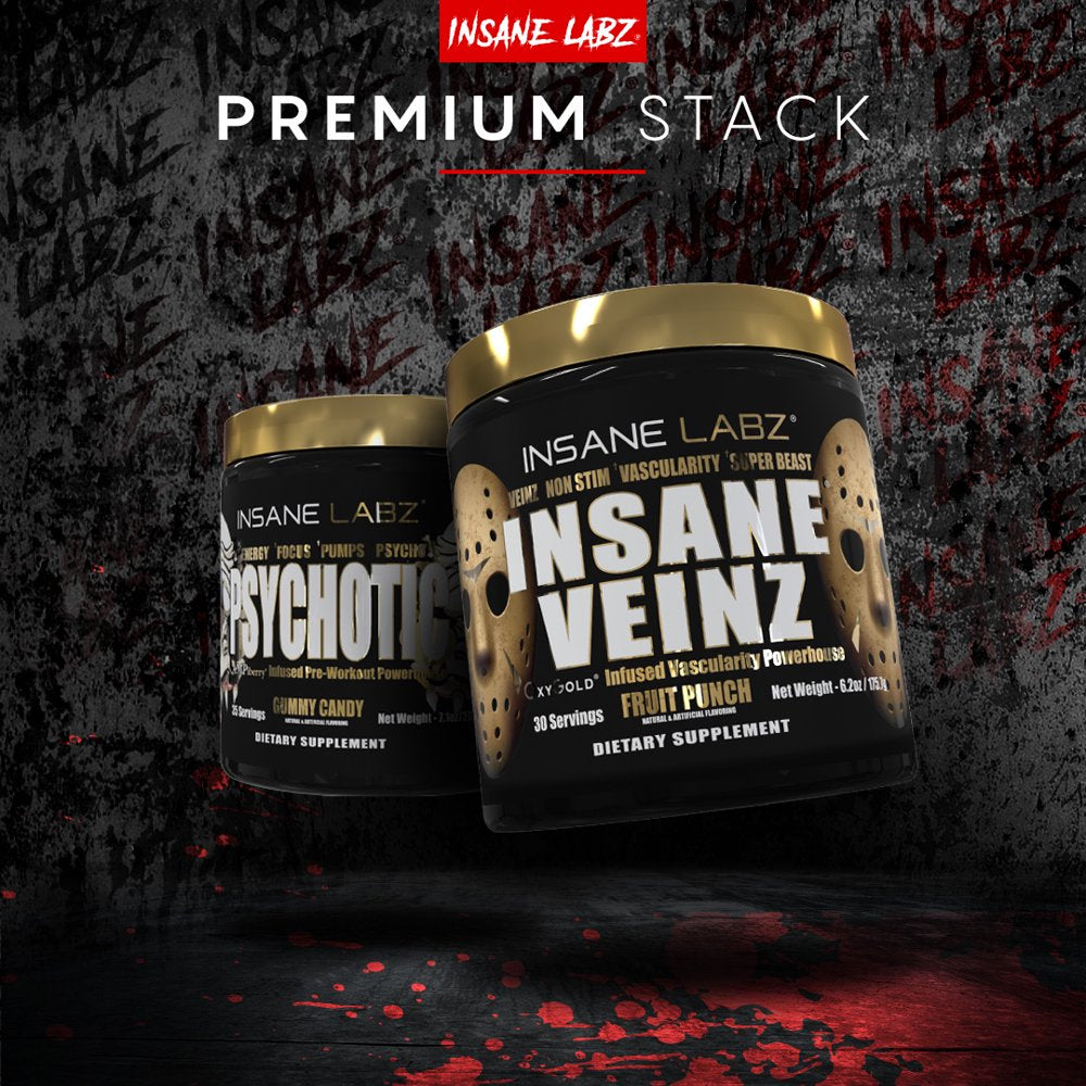 Insane Veinz GOLD, Non Stim Nitric Oxide Boosting Pre Workout, Grape