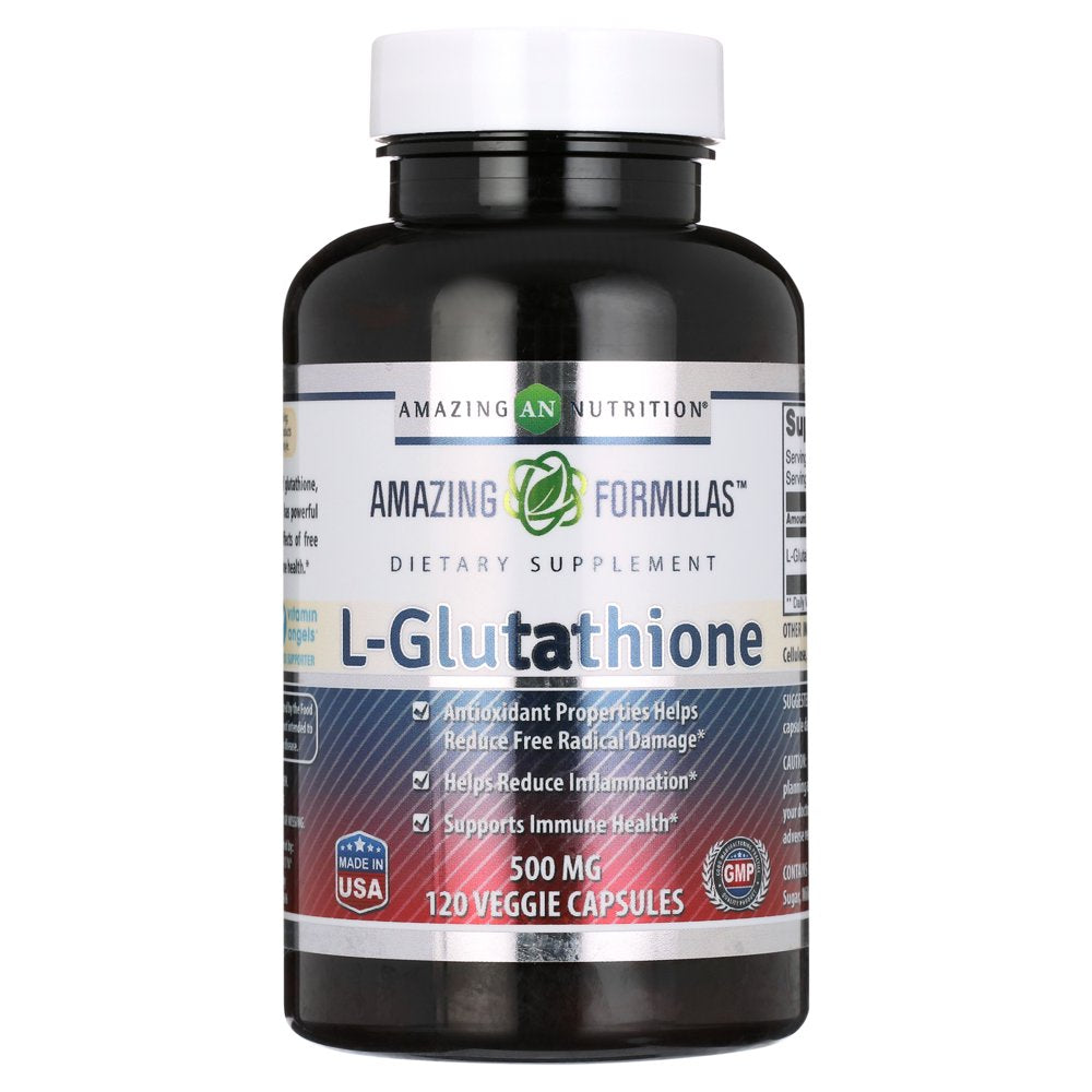 L-Glutathione, 500 Mg Veggie Capsules (120 Count)