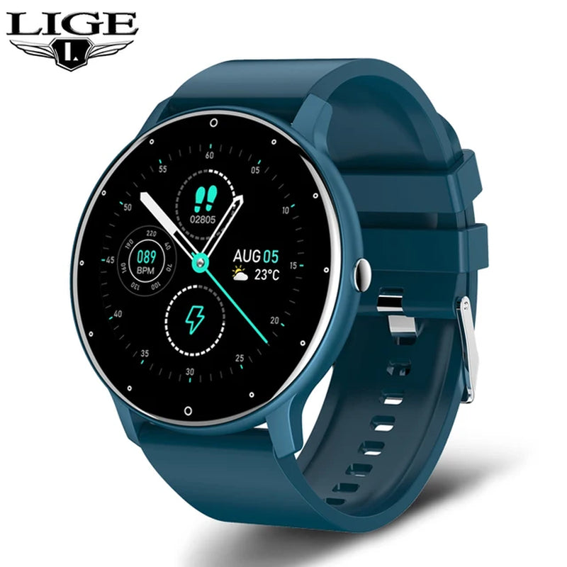 2021 New Women Smart Watch Men Real-Time Activity Tracker Heart Rate Monitor Sports Ladies Smart Watch Men for Android IOS