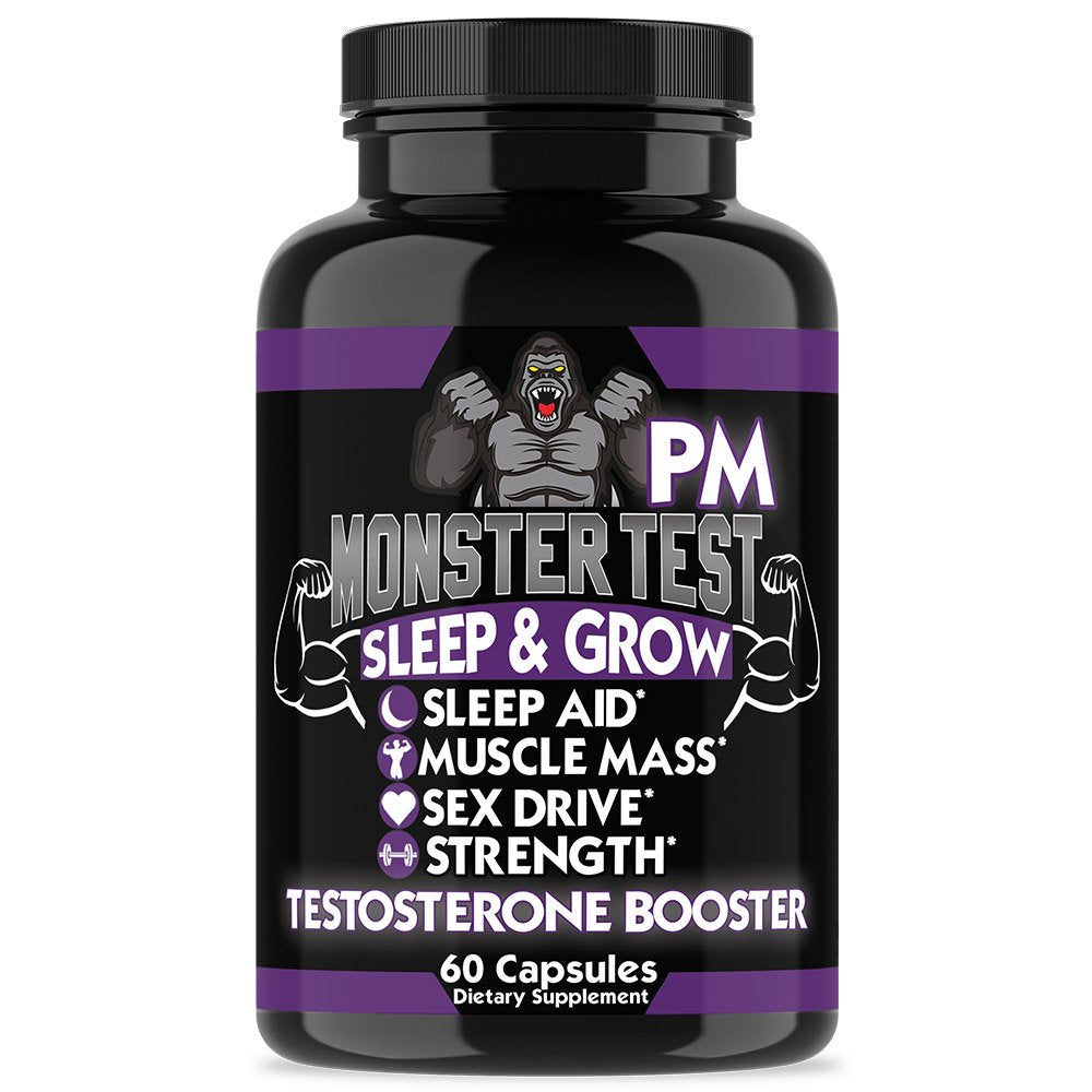 Monster Test, Monster PM Testosterone Booster Sleep Aid, Monster Maxx, Monster Nitric Oxide Booster, Monster Male Enhancement (5-Pack)