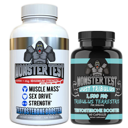 Monster Test 120Ct +Monster Just Tribulus Testosterone Booster