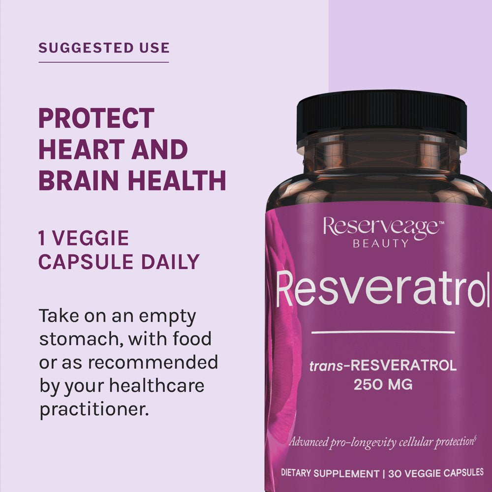 Resveratrol, 250 Mg, 30 Veggie Capsules,