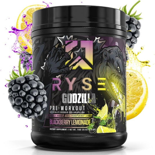 Noel Deyzel X Godzilla Pre Workout | Intense Pumps, Energy, & Focus | Citrulline & Beta Alanine | 400Mg Total Caffeine | 40 Servings (Blackberry Lemonade)